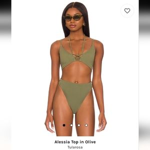 Tularosa Revolve Alessia Bralette Bikini Top Olive Green NWT